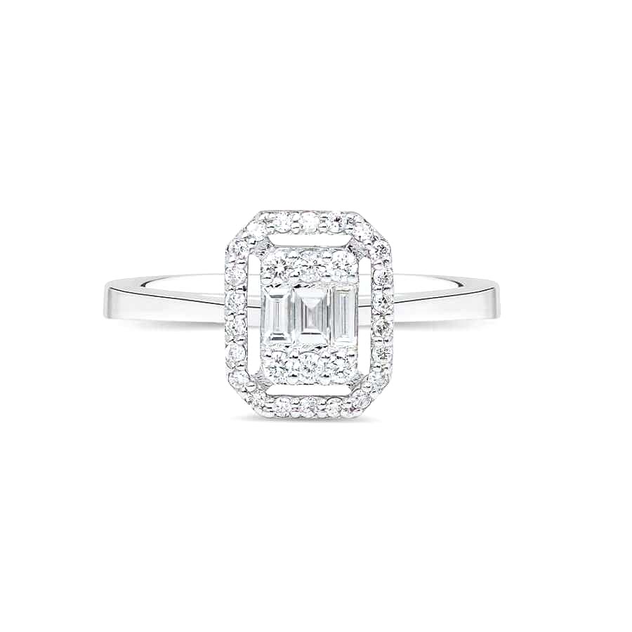0,26 Ct Baget Pırlanta Yüzük - Pırlanta Baget Yüzükler