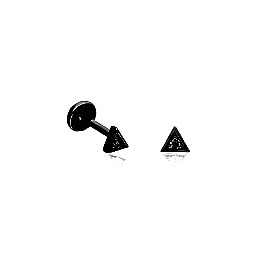 Üçgen Taşlı Altın Piercing PRC0047 - Altın Piercing