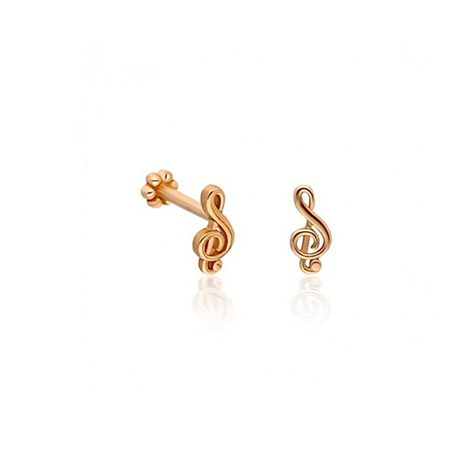 Sol Anahtarı Altın Piercing PRC0031 - Altın Piercing