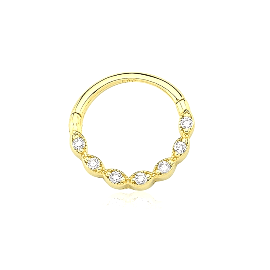 Taşlı Helix Piercing  - Altın Piercing
